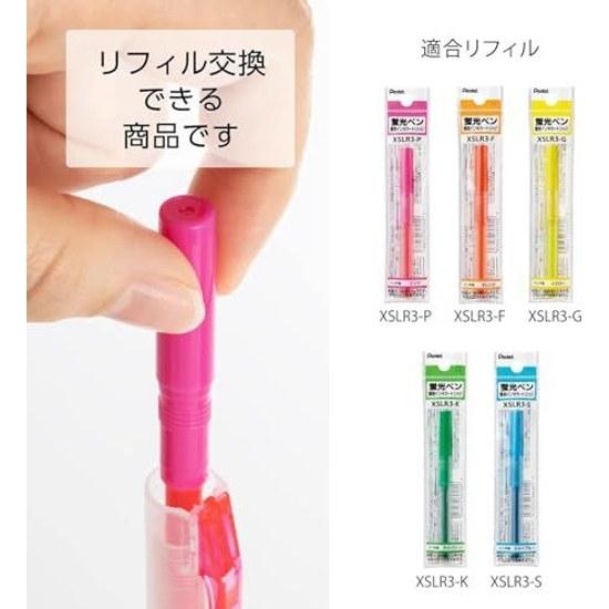 Pentel Highlighter Knock Type Handy Line S SXNS15-5 5 Color Set One-Handed Use Easy Carry Convenient Study Office