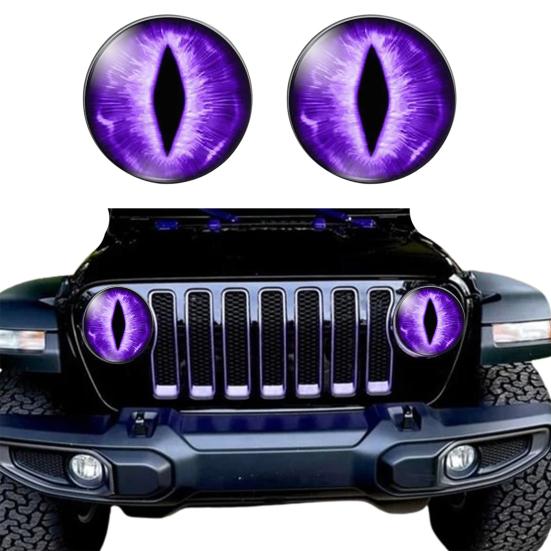 1 Paio Adesivi Impermeabili in PVC per Fari 'Occhi di Bestia', Adesivi per Auto, Adesivi Impermeabili per Luci Auto, Facili da Installare, Accessori Auto Resistenti alle Intemperie