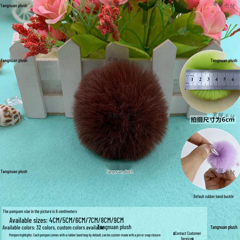 Umělé pompony z králičí kožešiny: 3cm, 4cm, 6cm pro DIY módní doplňky a dekorace