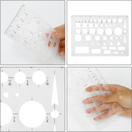 6pcs Circle Templates for Drafting Flexible Circle Stencils with Geometric Shapes 6 Sizes Plastic Measuring Rulers for Drawing Office, School,