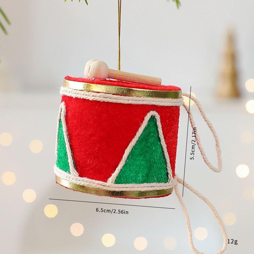 Multicolor Christmas Hanging Decoration Cloth Knitting Santa Coat Drop Ornament Drum Hat Hanging Scene Decoration Pendant