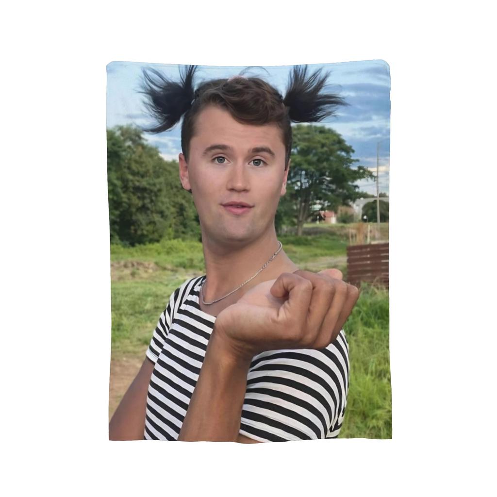Mantas Charlie Kirk Coral Fleece Felpa Todas las Estaciones Manta Ligera Delgada Multifunción para Cama Oficina Ropa de Cama Mantas