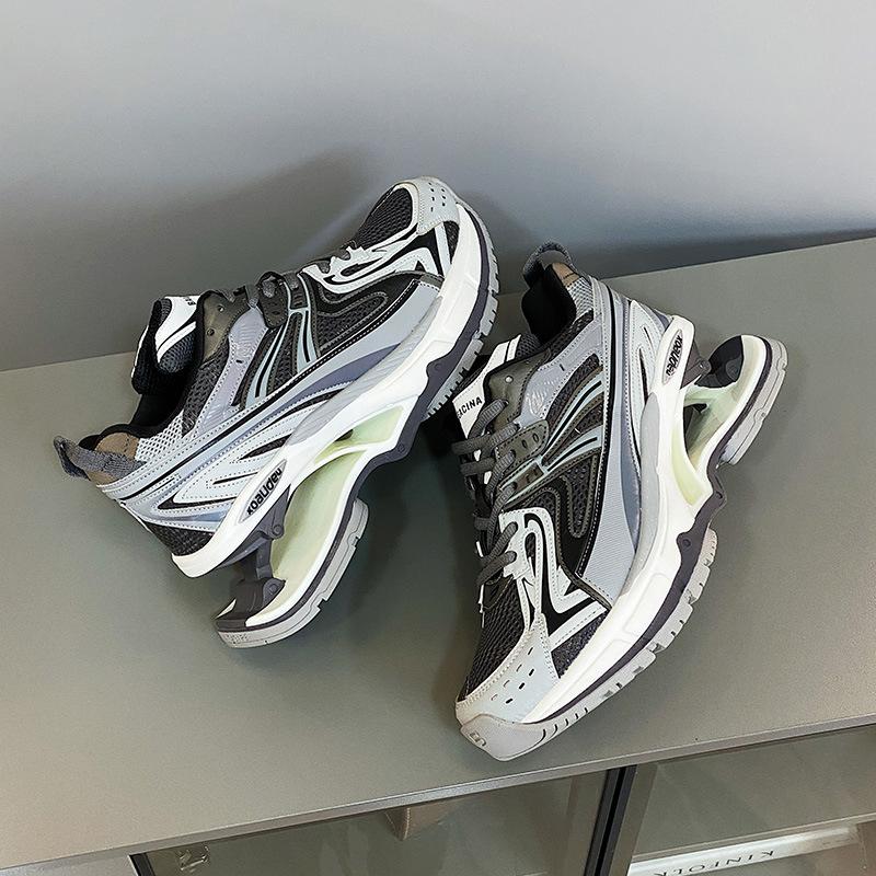 Spring Shoes Women's New Heightening Thick-soled Suspension Breathable Shock-absorbing Sports Shoes