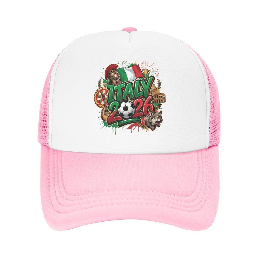 Italy Football Match Mesh Baseball Caps Unisex Women Outdoor Trucker Hat Hats Adjustable Summer Trucker Caps