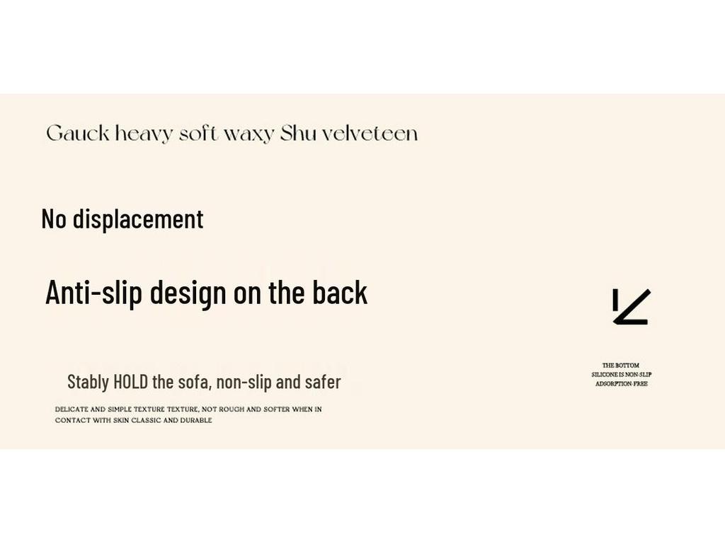 Plush Winter Non-slip Sofa Cushion Cover - Modern Minimalist Design for Living Room