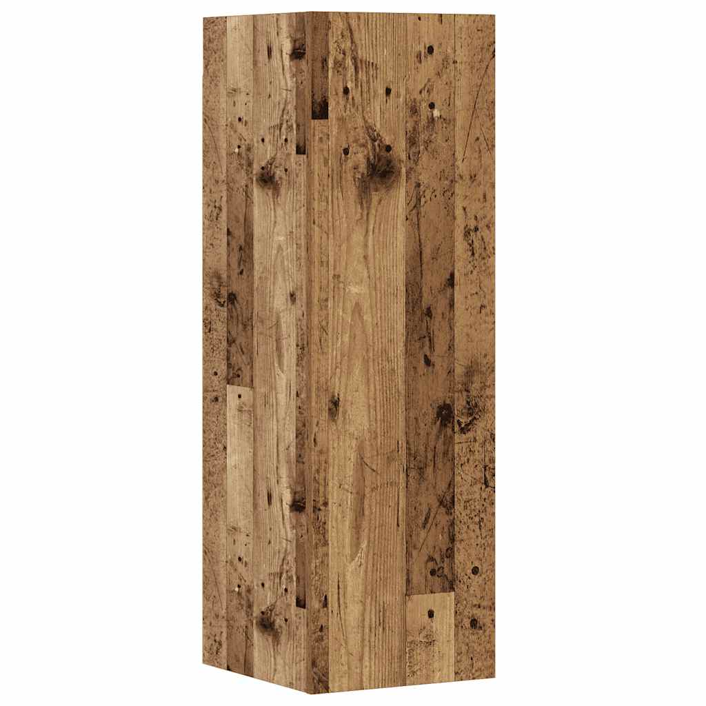 6 Piece Wall Mounted TV Cabinet Set Rustic Wood Look Engineered Wood