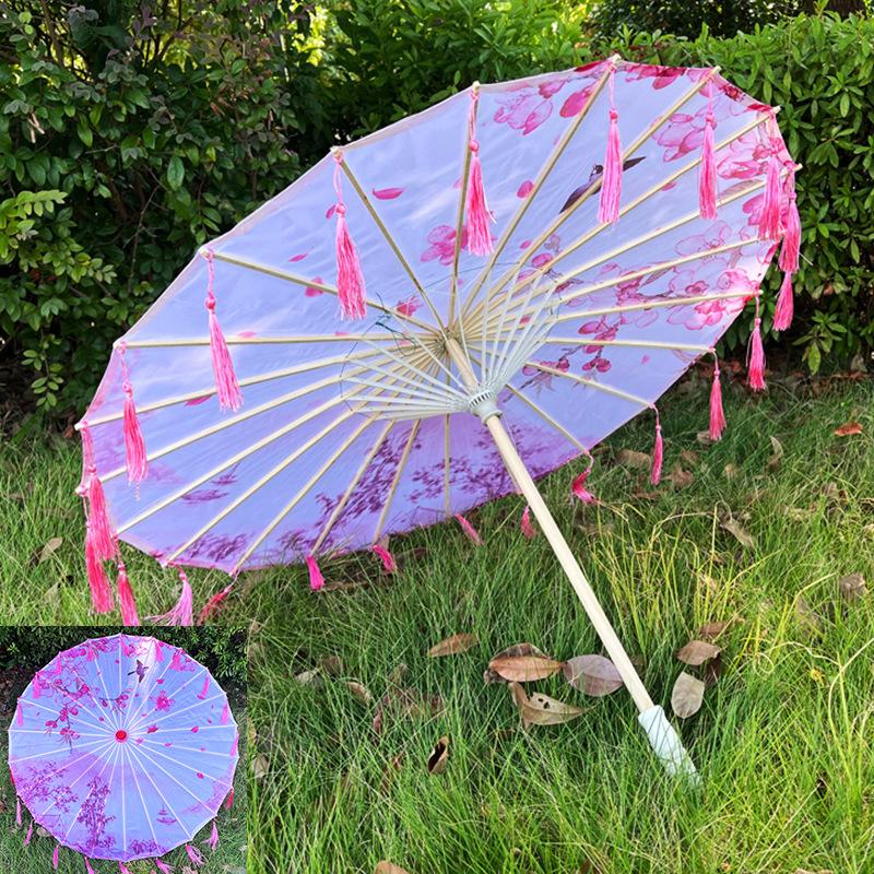 Parapluie en Papier Huilé Style Antique Chinois 82cm Parapluie Décoratif Multicolore pour Enfants Parapluie pour Costumes Photographie