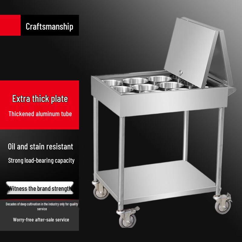 

Yingbai 2-Tier Stainless Steel Mobile Spice Rack & Serving Cart