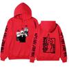 Jujutsu Kaisen Gojo Satoru Double-Sided Hoodie Anime Sleeve Print Long Sleeve Casual Manga Graphic Hooded Pullover Sweatshirt