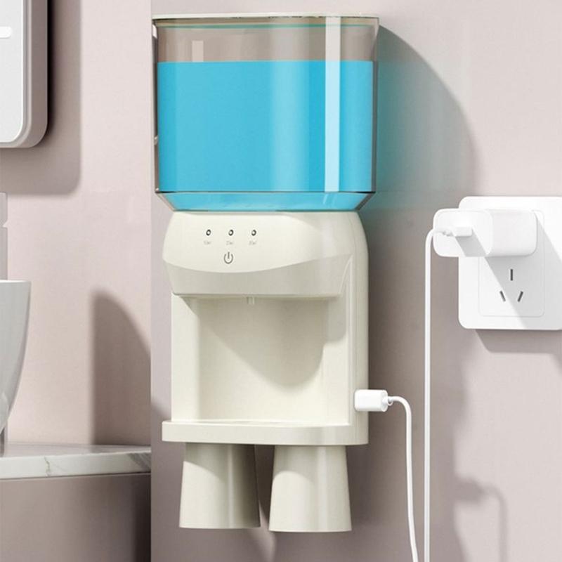Automatic Mouthwash Dispenser Electric Mouth Rinsing Machine, Wall Hanging 1200mAh Includes Magnetic Cup Holders