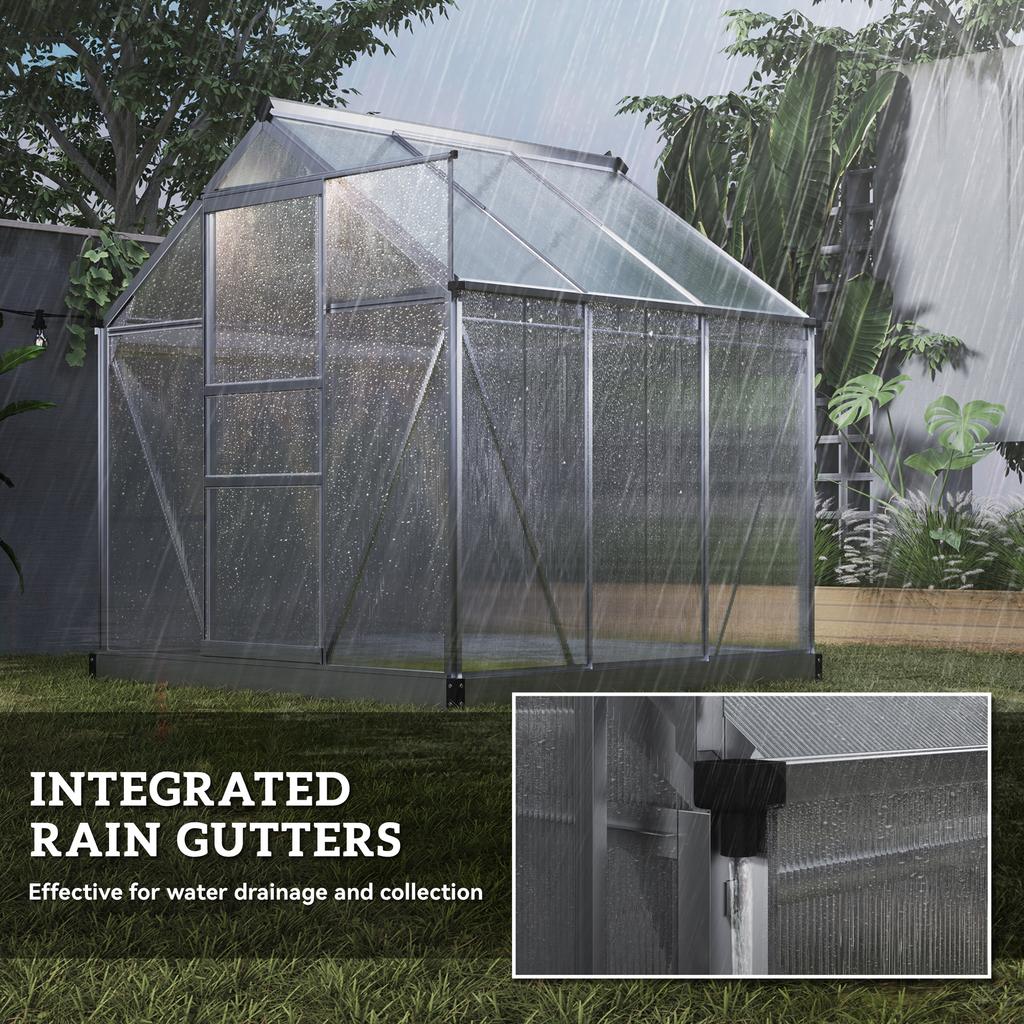 6 X 6ft Polycarbonate Greenhouse - Clear