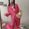 Pyjamas Damen Frühling Neu Eis Seide Neu High-End Langarm Luxus Feder Seide Frühling Loungewear Abdeckung