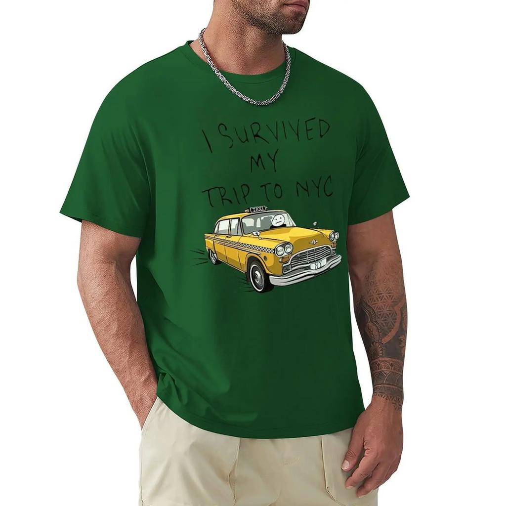 Tom  Same Style I Survived My Trip To NYC T Shirt Harajuku Short Sleeve T-shirt 100% Cotton Graphics Tshirt Tops