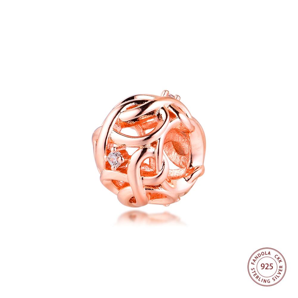 

Натуральная стерлингового серебра 925 пробы, ажурные тканые подвески «Бесконечность», бусины для изготовления ювелирных изделий, подходят для женщин, оригинальный браслет