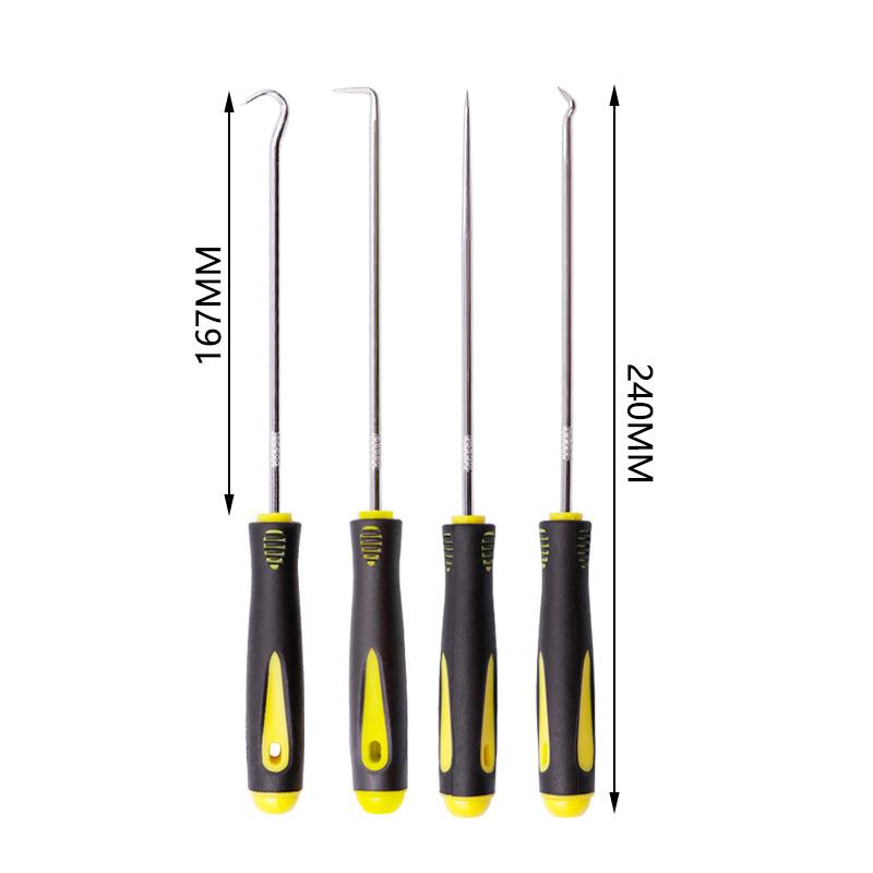 4Pcs 135/165/240 Mm Car Auto Vehicle Oil Seal Screwdrivers Set O-Ring Seal Gasket Puller Remover Pick Hooks