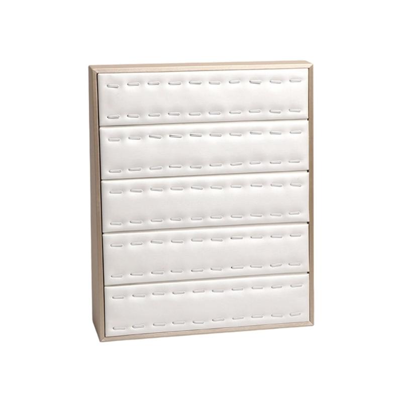Sturdy Leather Jewelry Display Stand Featuring Weighted Bottom For Tipping Prevention And Effortless Jewelry Arrangement
