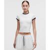 Lullulemon Cotton Ringer Baby Tee *Coatside Wht Clbl