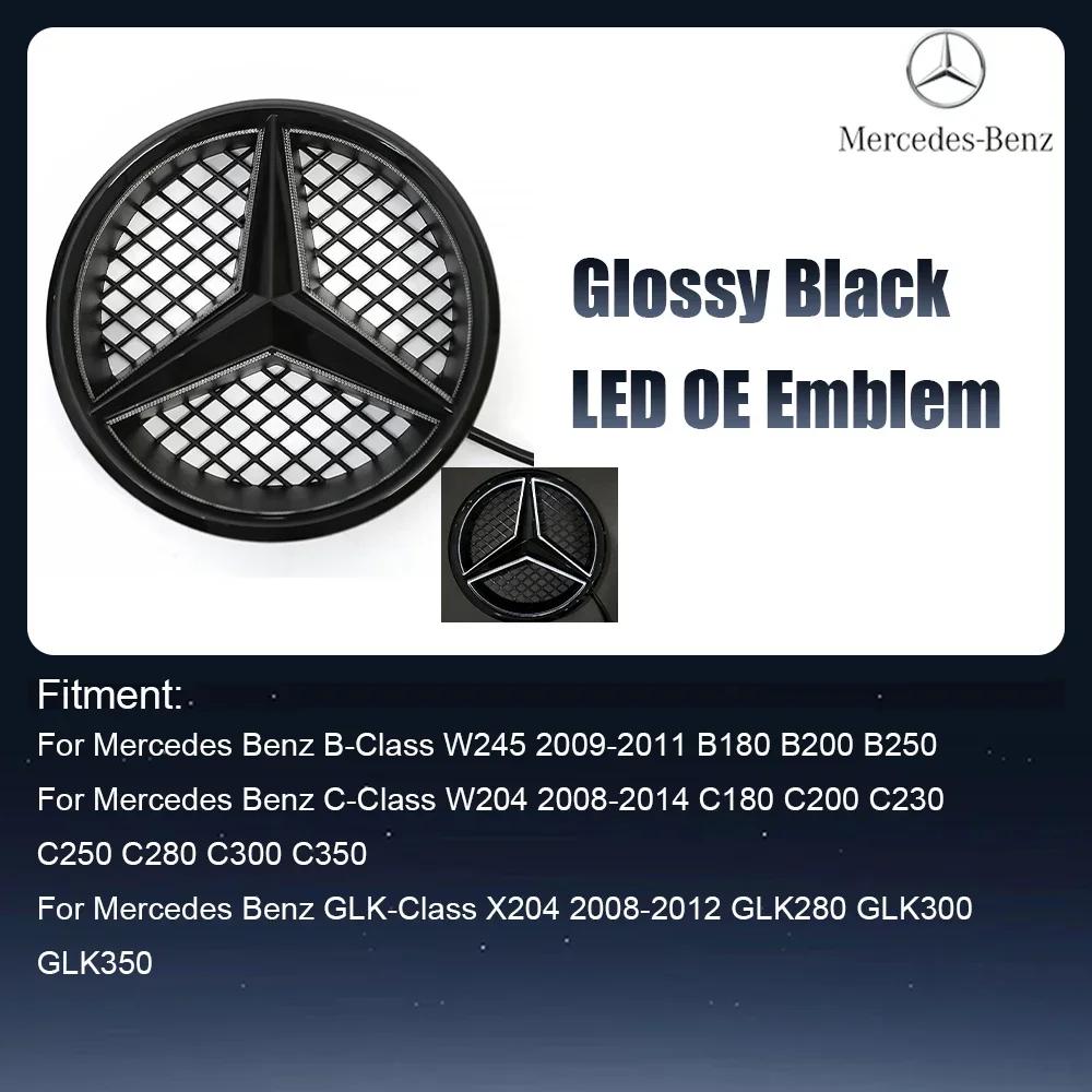 Car Sticker Fit For Mercedes Benz 2008-2014 Chrome Silver And Glossy Black Front Grille Emblem Newest 3D Style Star Badge B C GL