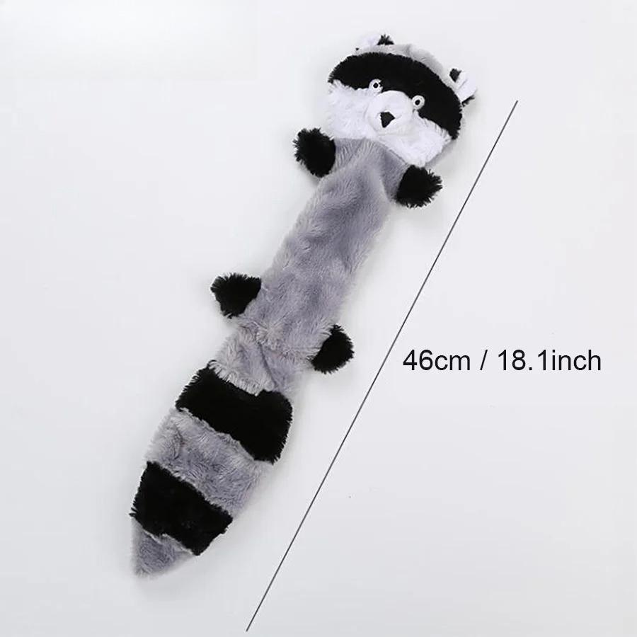 1 Pc Large Dog Toy Bite-Resistant Sound Plush Toy Squirrel, Raccoon, Fox Cartoon Pet Toy Squeaky Dog Toy For Small Medium Dog