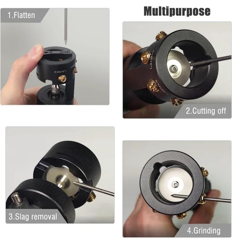 Szlifierka elektrodowa Narzędzia spawalnicze TIG Szlifierka wielokątowa i offsetowa z poziomym otworem oraz szczeliną do cięcia do pomocy spawalniczych