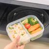 Large Capacity Plastic Bento Box With Compartment Microwave Heatable Divided Lunch Box For Kids Students Leak-proof Food Box