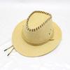 Children's western cowboy hat summer new short-brimmed straw hat beach visor anti-purple line sun hat