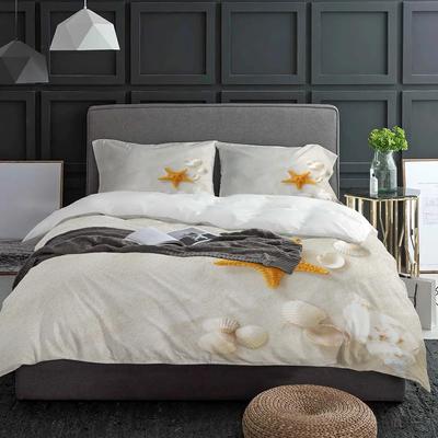Conchiglie Conchiglia Stella Marina Sabbia da Spiaggia Set Biancheria da Letto 3pz Copripiumino Federa Bambini Adulti Coperta Trapuntata Set Letto Matrimoniale Tessile per la Casa