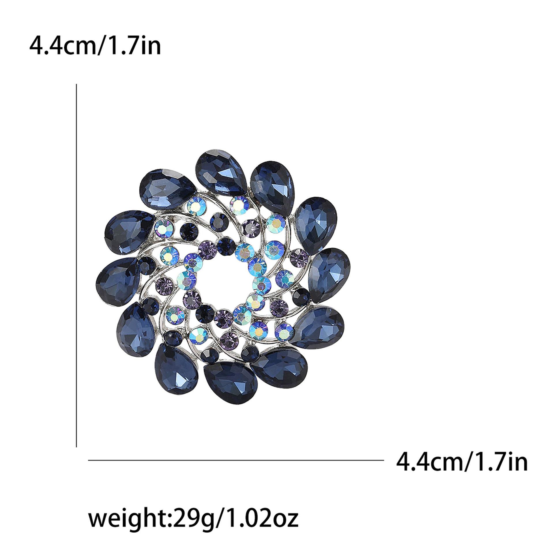 

Модная ретро-брошь в виде спирального цветка со стразами, элегантный темпераментный женский костюм, пальто, корсаж, ювелирные изделия, булавка