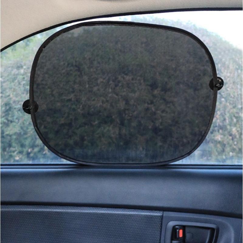 Universal Car Mesh Suction Cup Sunshade Portable Sunscreen Heat Insulation Anti-UV Sunshades Car Window Collapsible Sun Visor
