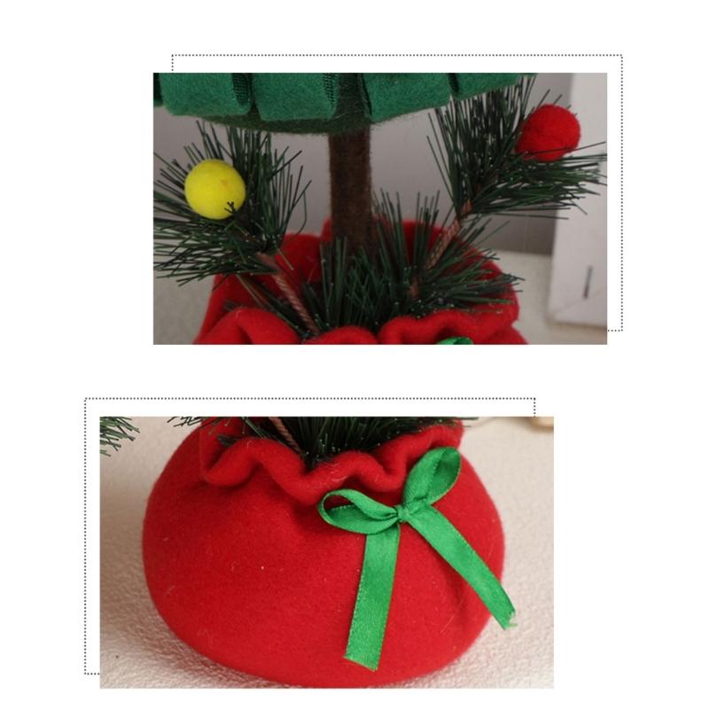 Artificial Christmas Tree Ornaments With Base Tabletop Christmas Tree for Holiday Party Home Farmhouse Decoration