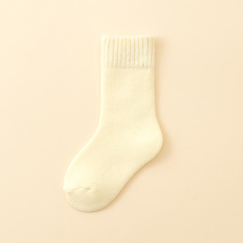 Șosete de iarnă din lână plușată pentru copii - Calde, groase, până la jumătatea gambei, pentru dormit, pentru băieți și fete