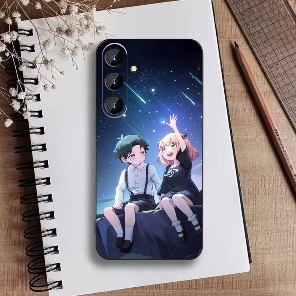 W-Spy X F-Family Anime Phone Case For Samsung Galaxy A73,A21s,A22,A31,A52,A53,A71,A41Soft Black Shell