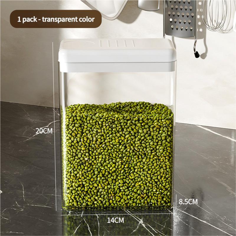 Transparent Plastic Kitchen Storage Jar Sealed Moisture Proof Insect Proof for Grain Snack Dried Fruit - Food Storage Container