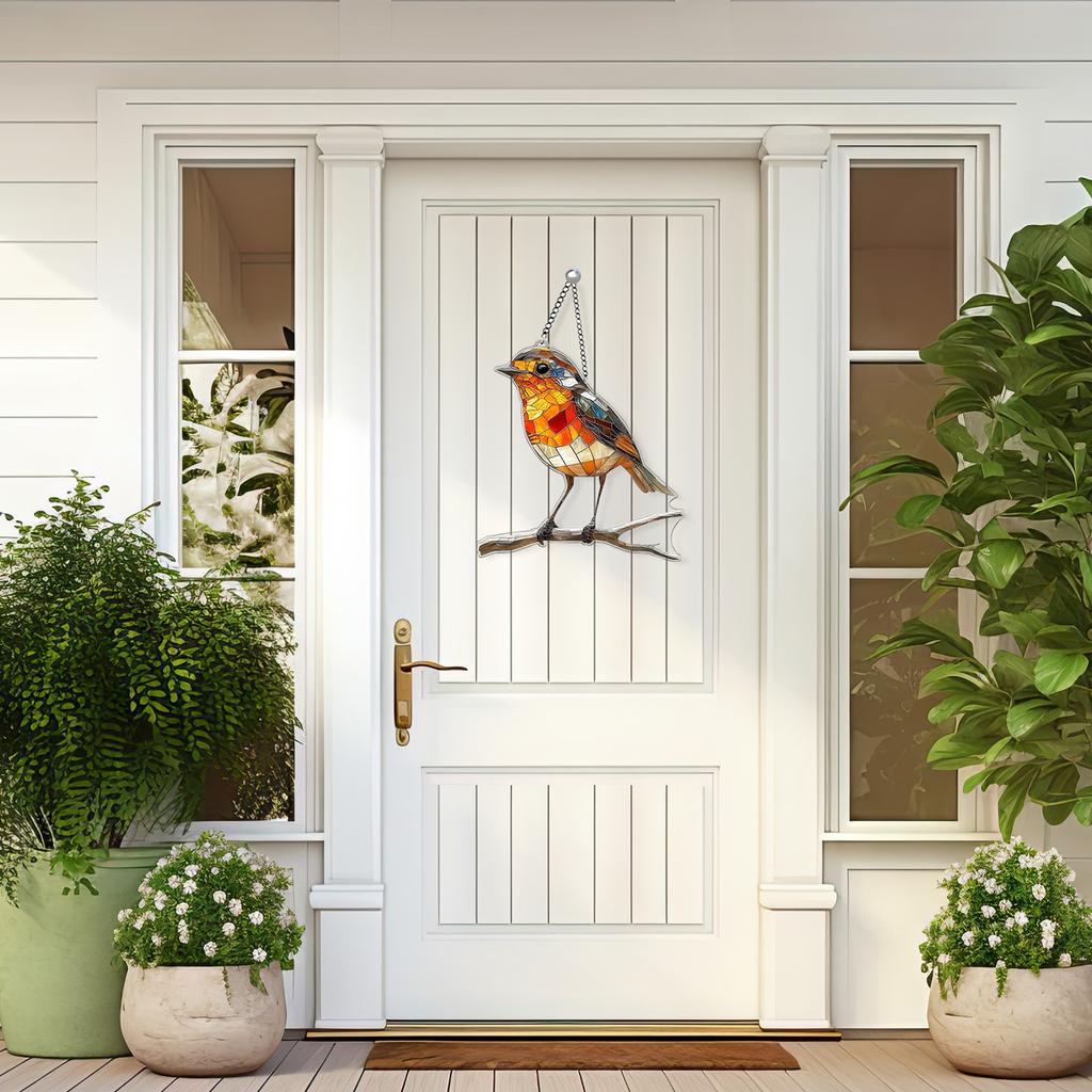 Small Animal Acrylic Sun Catchers Flat Pendant, Home Outdoor Garden Courtyard Hanging Decoration Ornaments