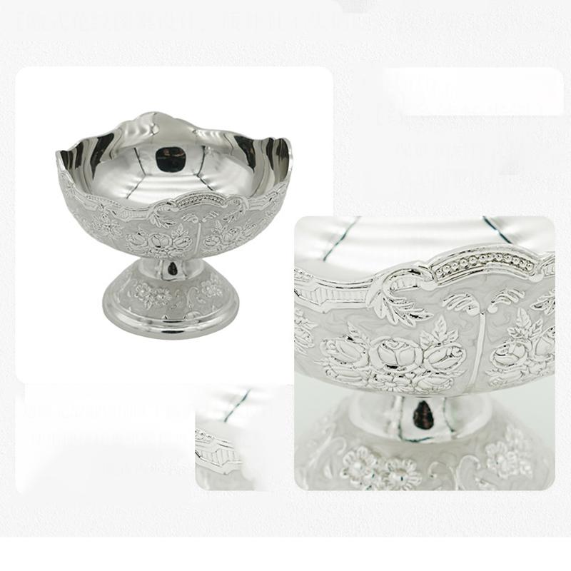Set di 3 tazze da offerta europee Calice da altare Combinazione di brocca da vino Fornitura buddista Vintage per Havdalah Pasqua Regalo tradizionale