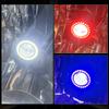 1 Adet 12-80V Evrensel H4 LED Motosiklet Farı 16000Lm BA20D H6 Melek Göz Motor Led Ampul CSP Çip Lens Motosiklet Farı Beyaz Sarı Hi Lo Işın