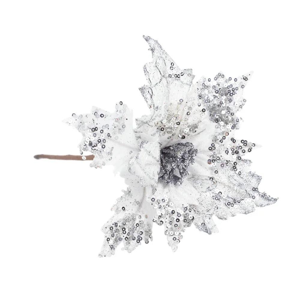 Artificial Fake Flower Colorful Christmas Tree Pendant Christmas Flowers  Navidad