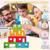 Wooden Number Building Blocks Montessori Number Stacking Blocks Puzzle Balance Competition Toy, Educational Gift for Toddler