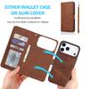 2 in1 Detachable Cards Solt Wallet Leather Flip Case For iPhone 17 Pro Max 16 Plus 15 Plus 14 13 12 11 kickstand Magnetic Cover