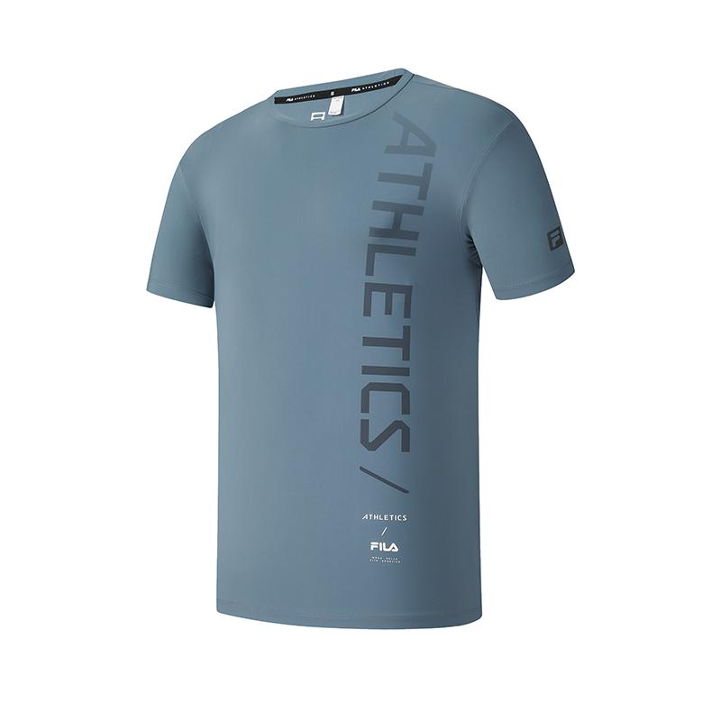 New FILA Fitness T Shirts Men's Azure Blue BU A11M531111F-BU