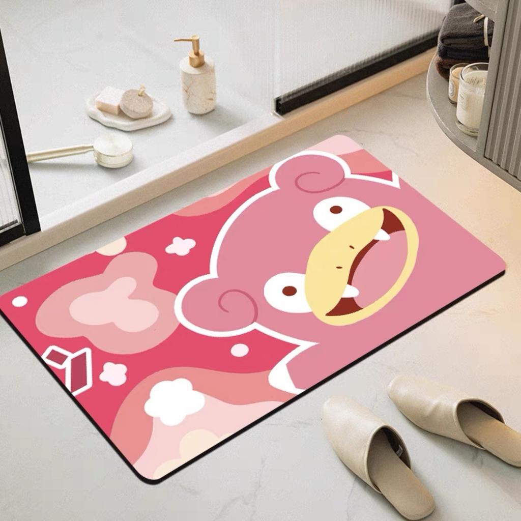 Cute Cartoon Puppy Bathroom Water-absorbing Non-slip Mat, Door Floor Mat, Dirt-resistant Animation Decorative Mat