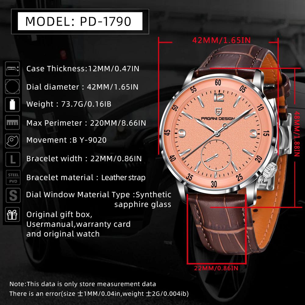 PAGANI DESIGN Oryginalny Męski Zegarek Mechaniczny Luksusowy Automatyczny Bransoleta Skórzana Wodoodporny Zegarek Mechaniczny dla Mężczyzn Tourbillon