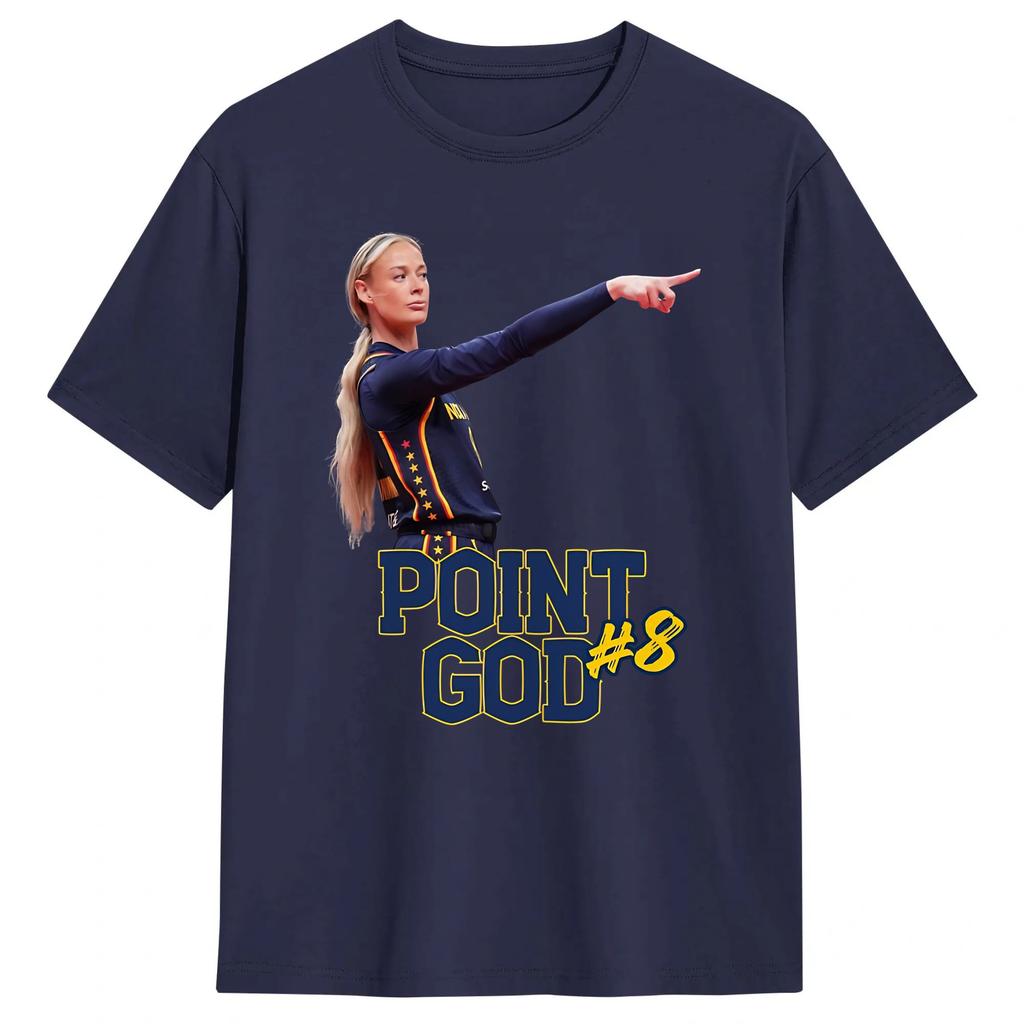 Men T-Shirts Sophie Cunningham Indiana Fever Pointing Funny 100% Cotton Tee Shirt Short Sleeve  T Shirts Crew Neck Clothes