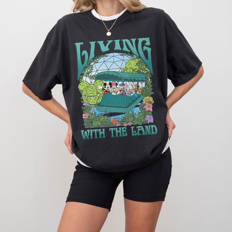 Comfort Colors Living With The Land Epcot Shirt Retro Disney Ride Tee Mickey Friends WDW Trip 2025 Magic Kingdom Farming Shirt