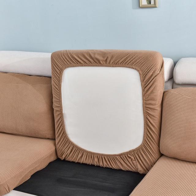 Elastische Sitzbezüge, Möbelschutz, Stretch-Kissen, Kissenbezug, Ecksofa, einfarbig, kariert, Jacquard