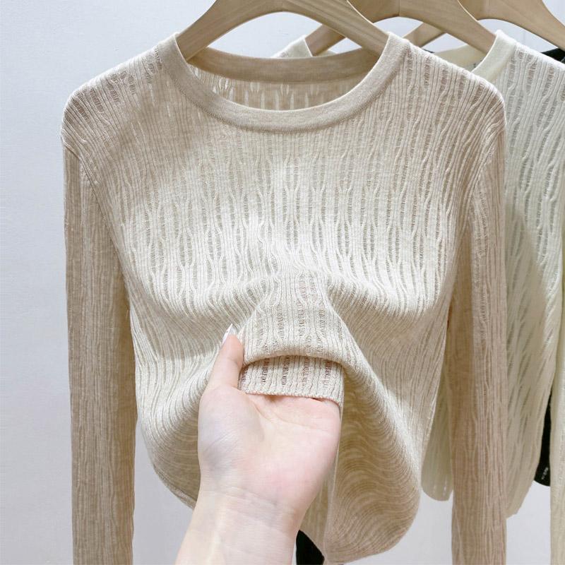 Women Sweaters Pullovers 2025 Autumn Winter Long Sleeve O-Neck Black Knitted Sweater Women Tops Pullover JJ109