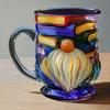 Painted Gnome Book Mug 325ml Fun Dwarf Cup Glass Water Cup