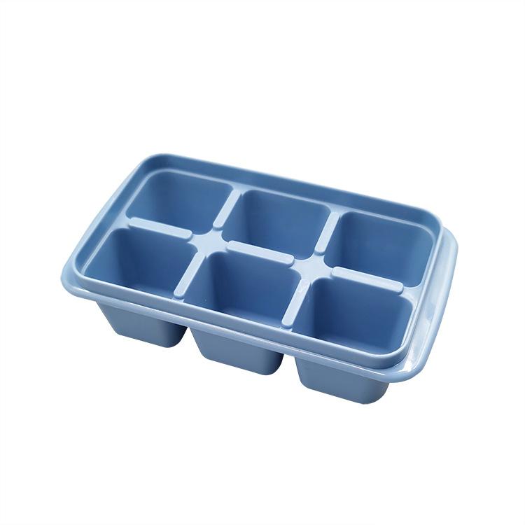 6 Ice Cube Mold Home Ice Tray Ice Box 6 Ice Cube Mold with Lid Refrigerator Homemade Ice Box