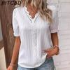 BITCED Summer Holiday Fashion Lace-Up Short-Sleeved Women's Shirt