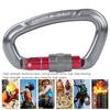 Outdoor Aluminium Alloy D Lock Hammock Backpack Cable   Rock Climbing Carabiner
